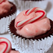 Peppermint Chocolate Souffle Cupcakes