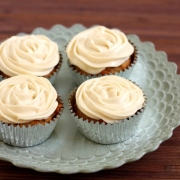 Carrot Cake Cupcakes with Cardamom Cream Cheese Frosting