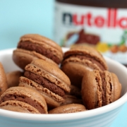 Chocolate Macarons with Nutella Mousse