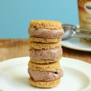 Mini Peanut Butter Chocolate Ice Cream Sandwiches