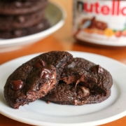 Nutella Stuffed Chocolate Cookies