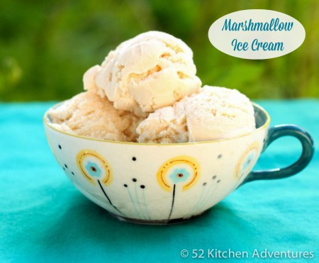 Homemade marshmallow ice cream