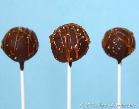 Salted caramel chocolate cake pops