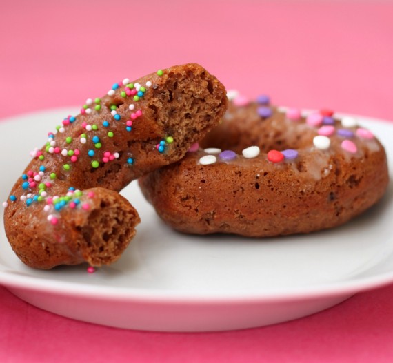 Heart healthy chocolate donut close up 1