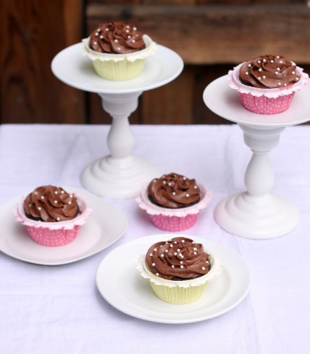 Cinnamon Chocolate Cupcakes with Nutella Frosting