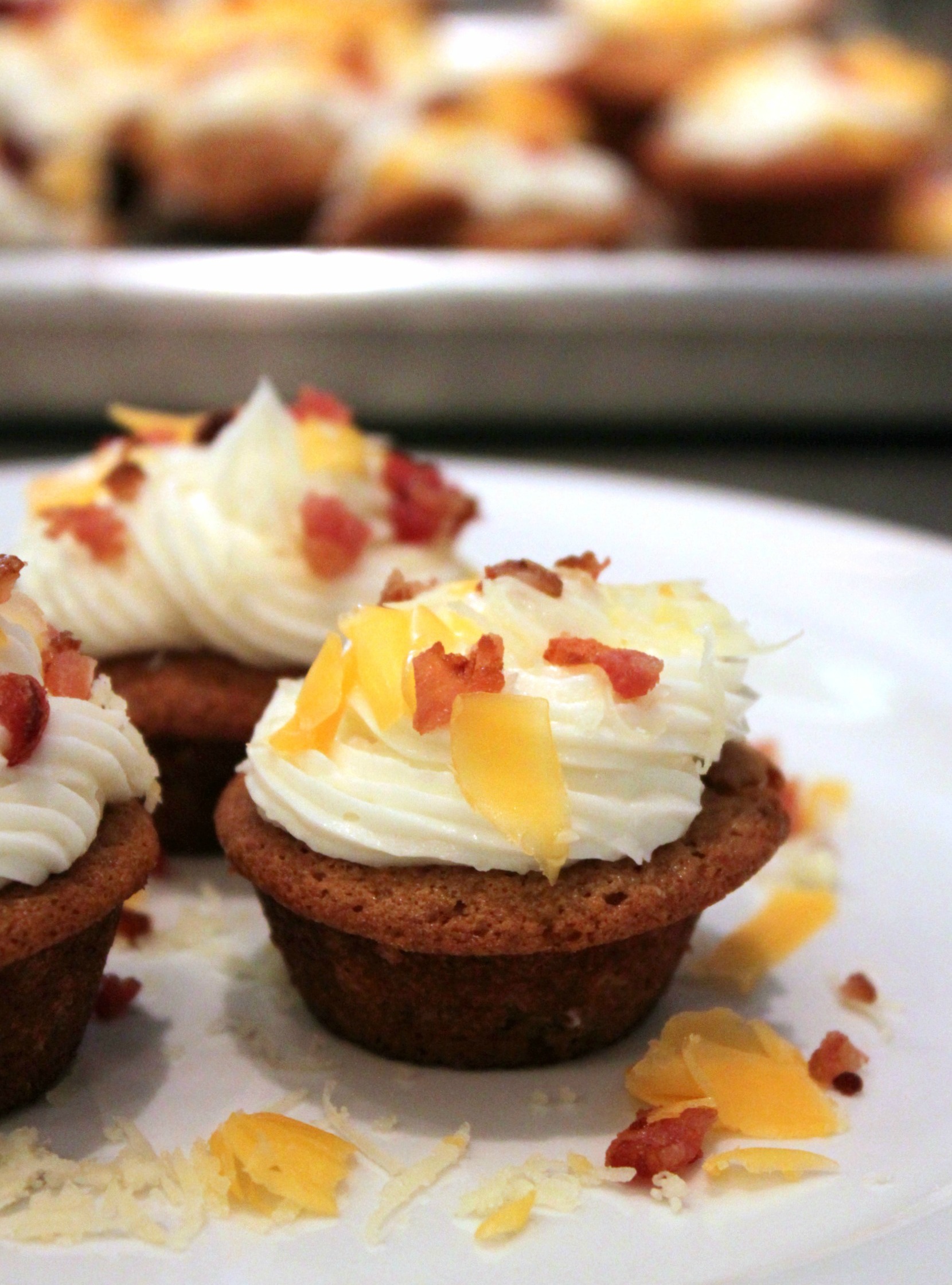 Beer Bacon Cheese Cupcakes