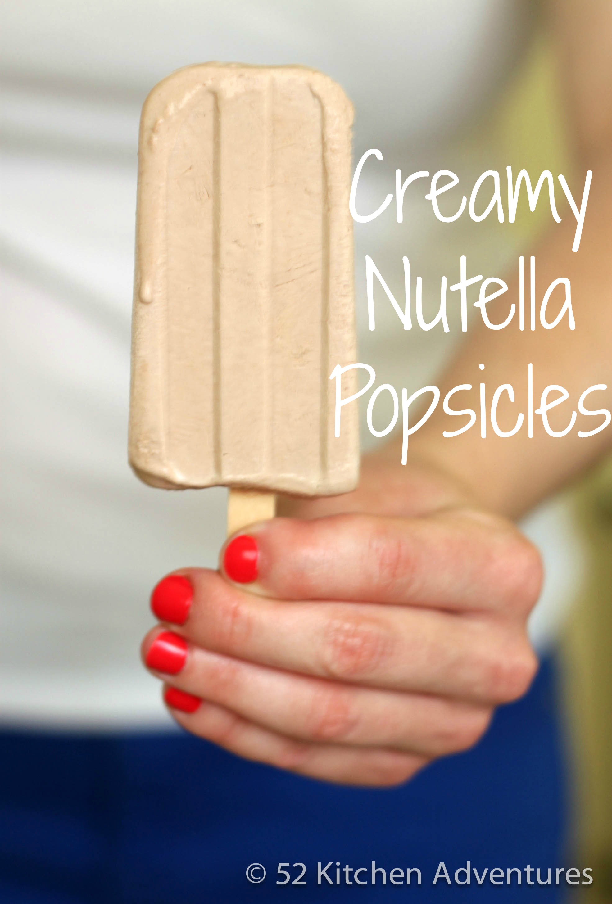 Creamy Nutella Popsicle with Text
