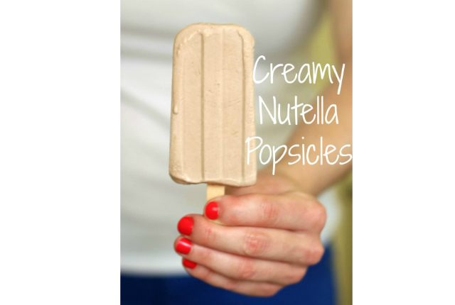 creamy nutella popsicles featured