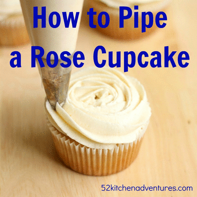 How to pipe a rose cupcake