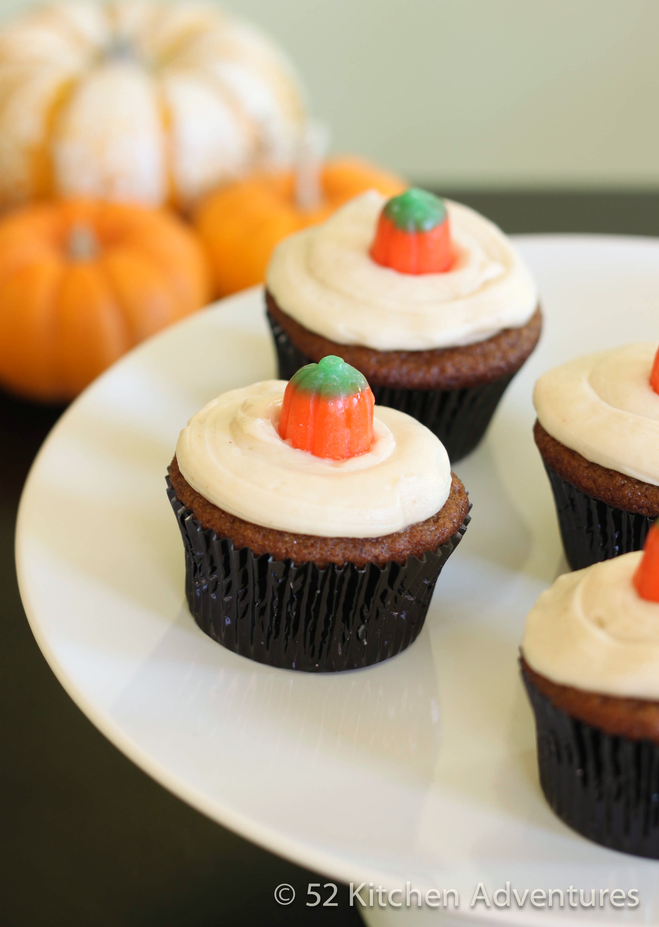 Pumpkin spice cupcakes with browned butter frosting