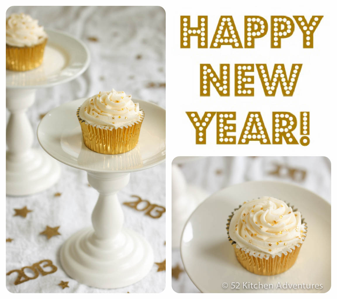 New Year’s Eve Champagne Cupcakes