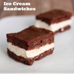 Brownie Ice Cream Sandwiches #IceCreamWeek