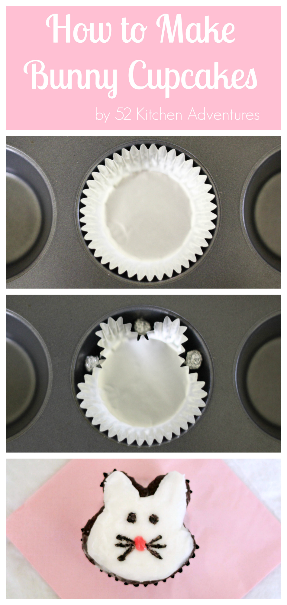 how to make a bunny cake out of cupcakes