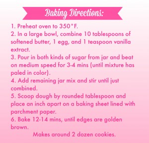 Baking directions