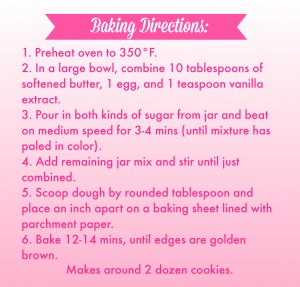 Baking directions
