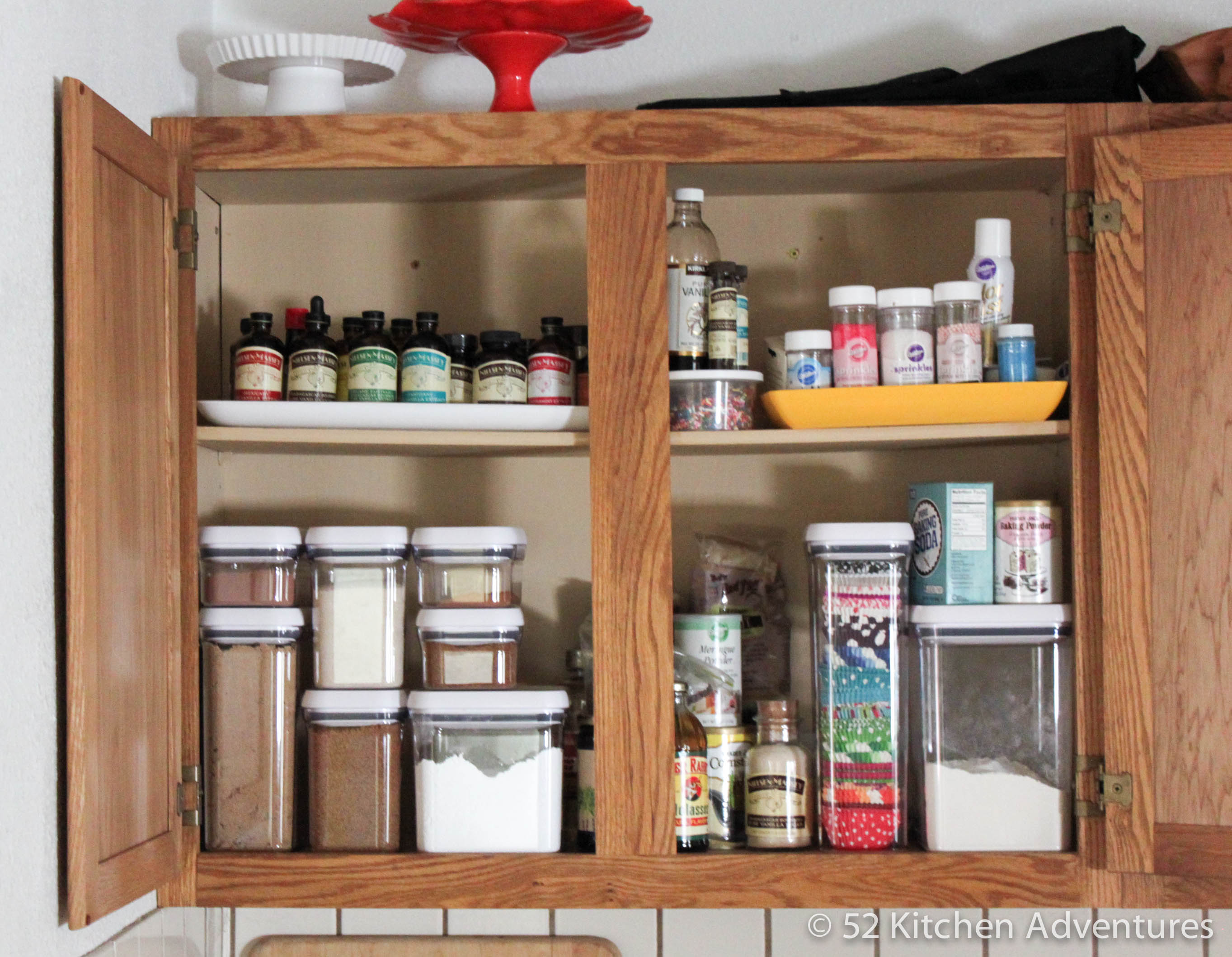 Organized baking supplies