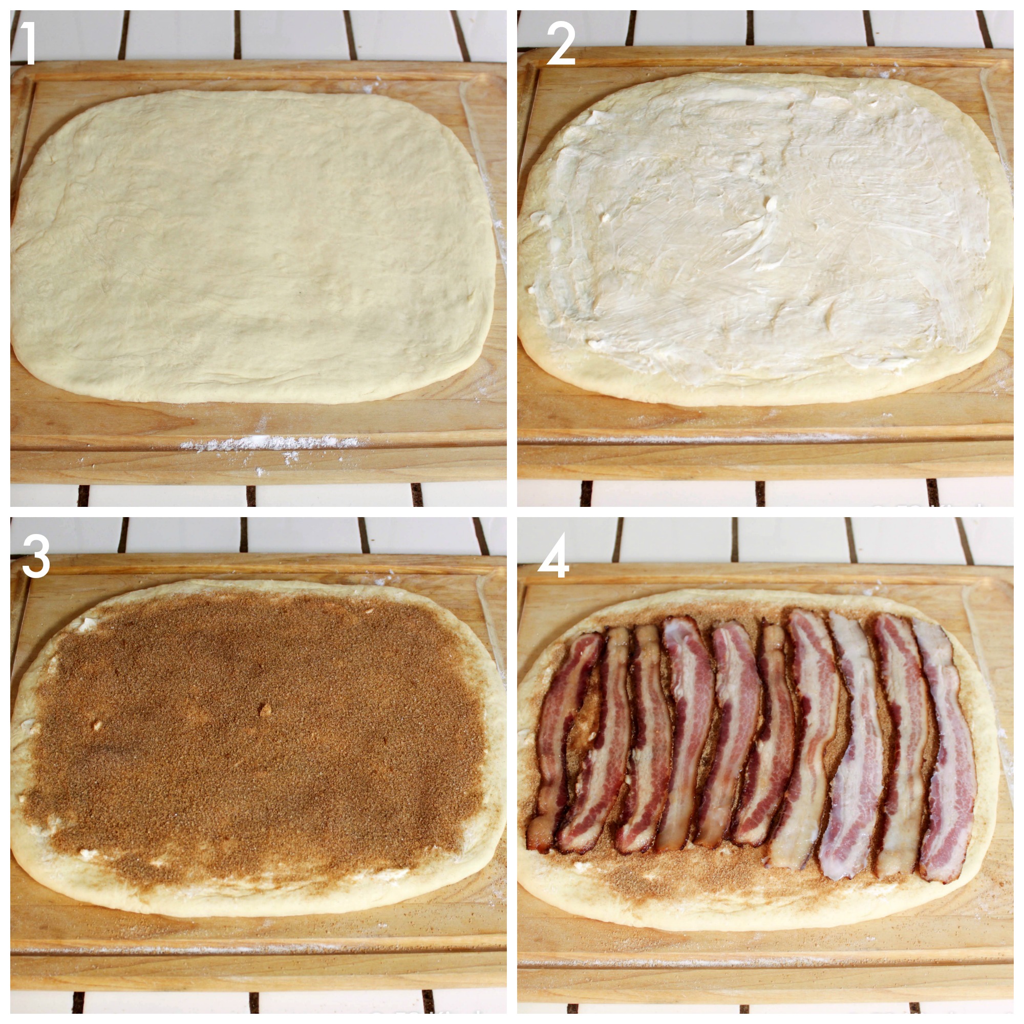 How to make Maple Bacon Cinnamon Rolls - filling