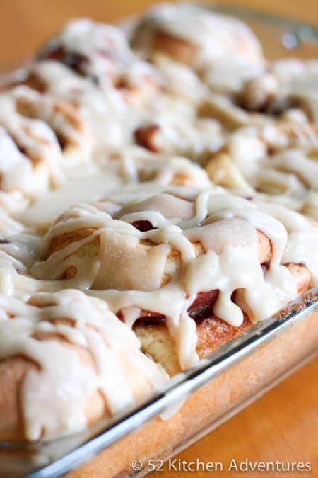 Maple Bacon Cinnamon Rolls