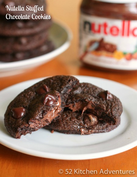 Nutella Stuffed Chocolate Cookies