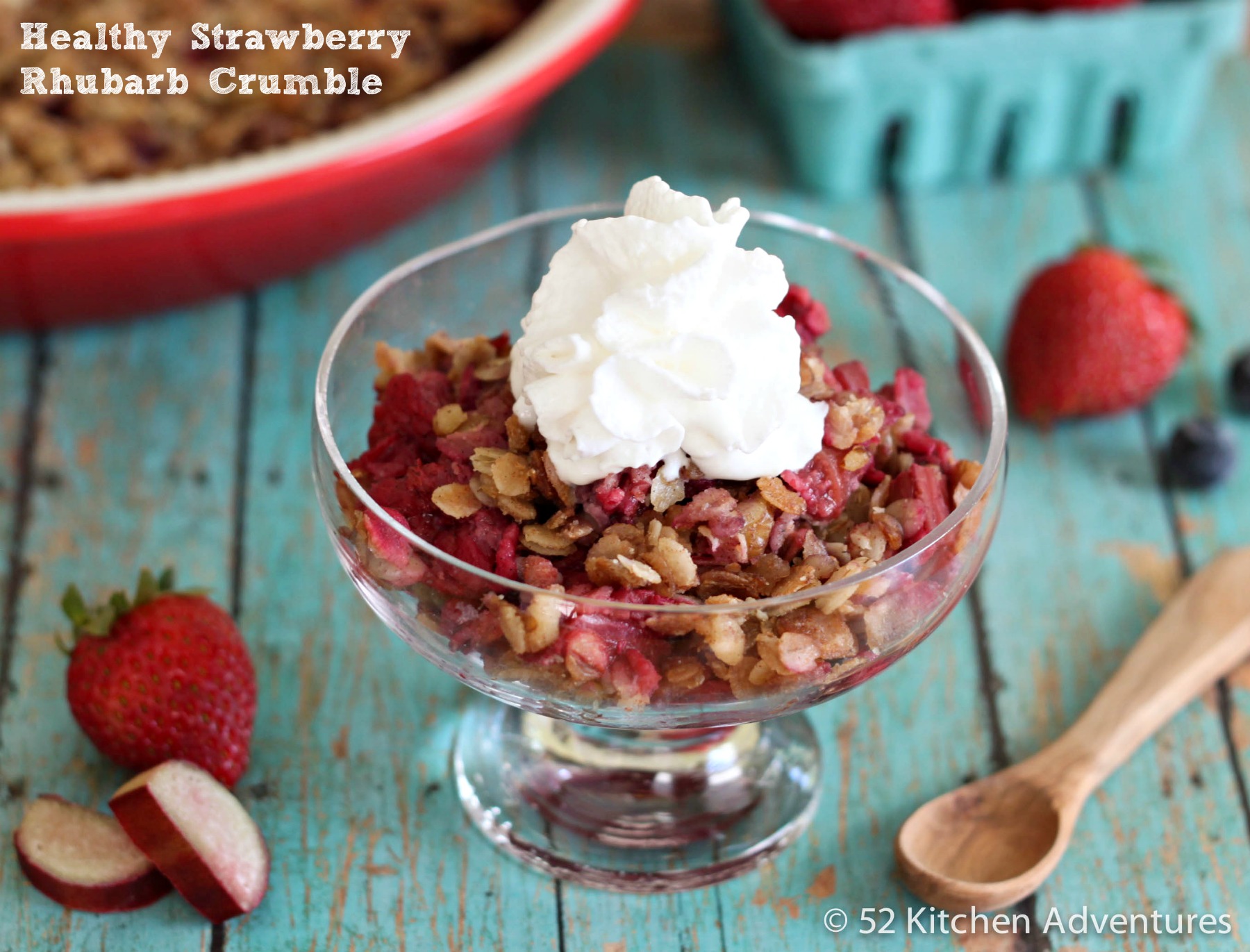 Healthy Strawberry Rhubarb Crumble