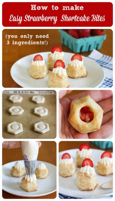 How to make easy strawberry shortcake bites