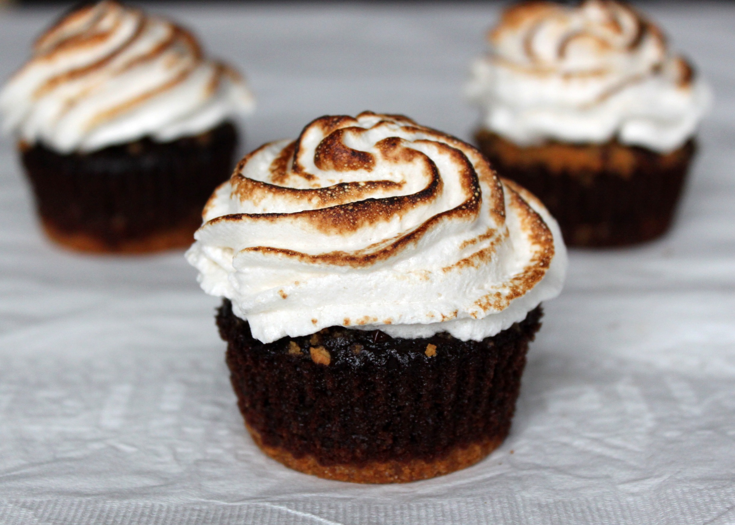 S’mores cupcakes close up 2