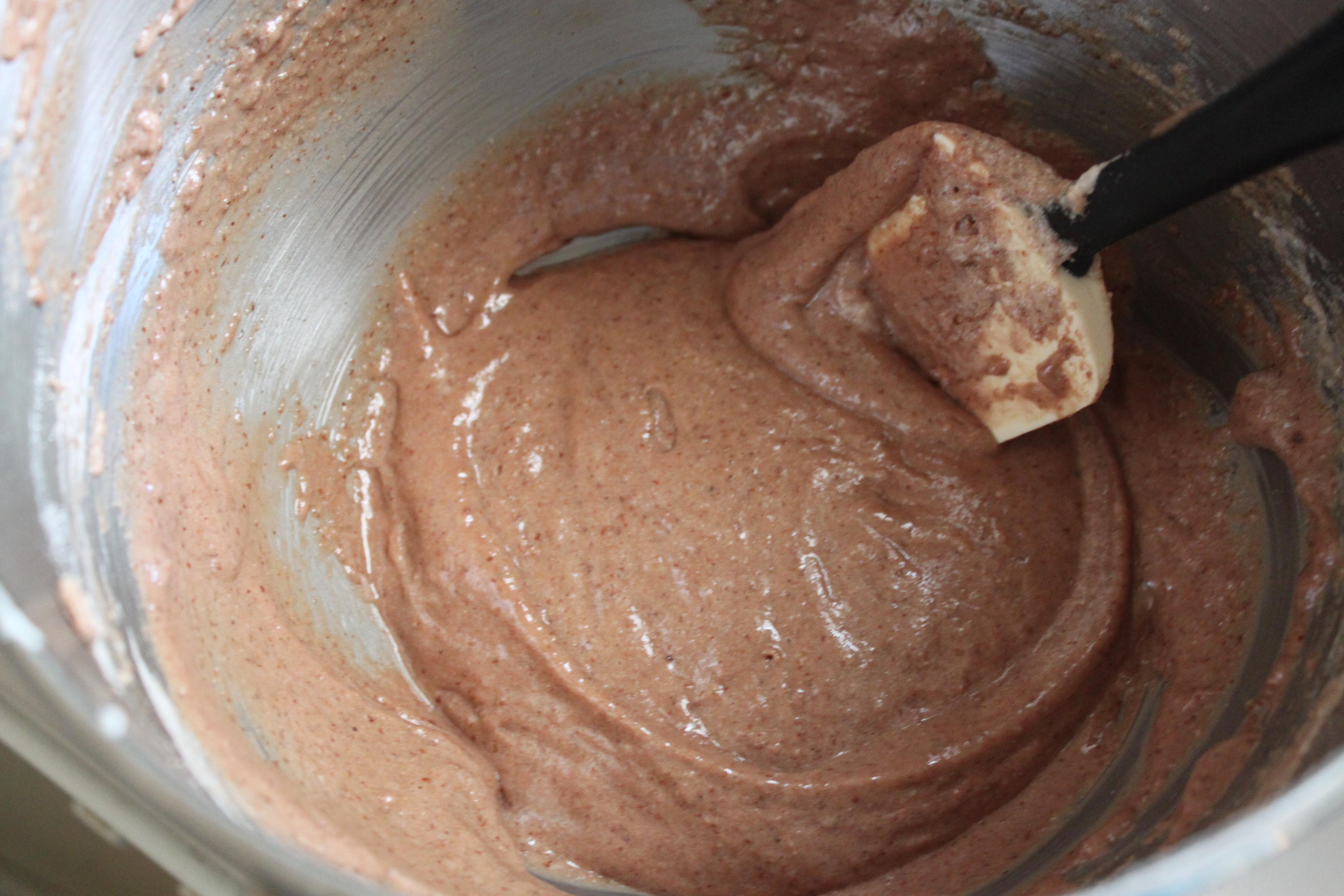 Fold dry ingredients into egg whites until fully incorporated