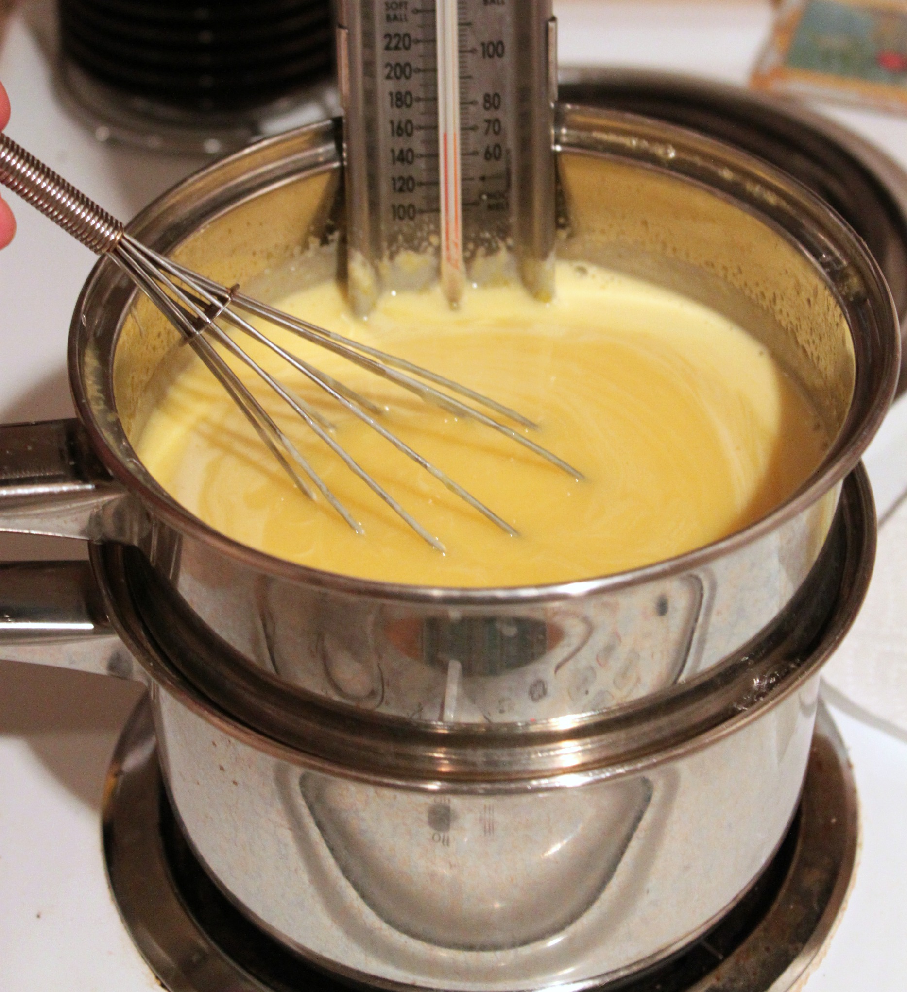 Stir constantly over low heat until lemon curd reaches 170F