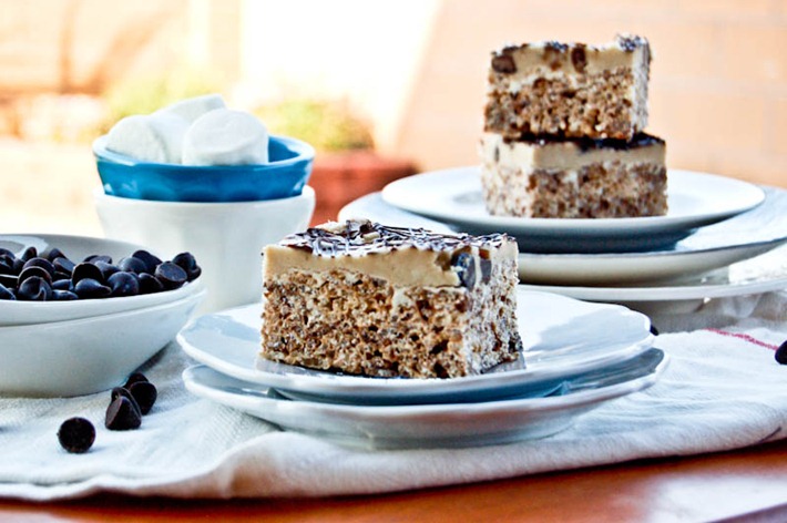 Cookie dough rice krispie treats