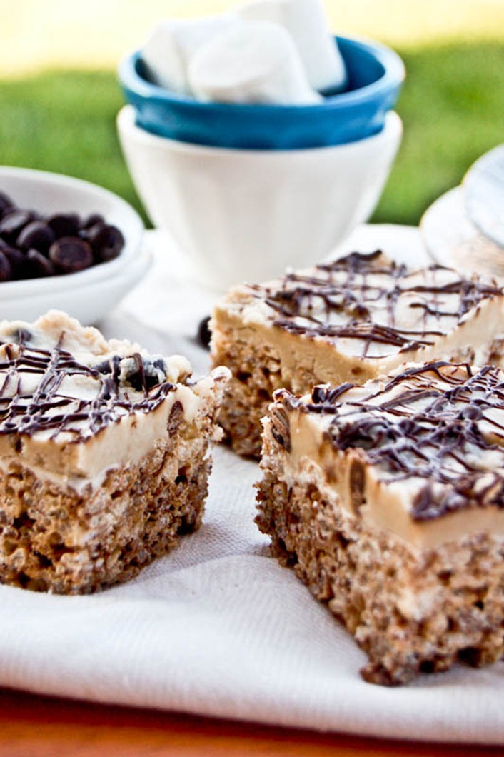 Cookie dough rice krispie treats