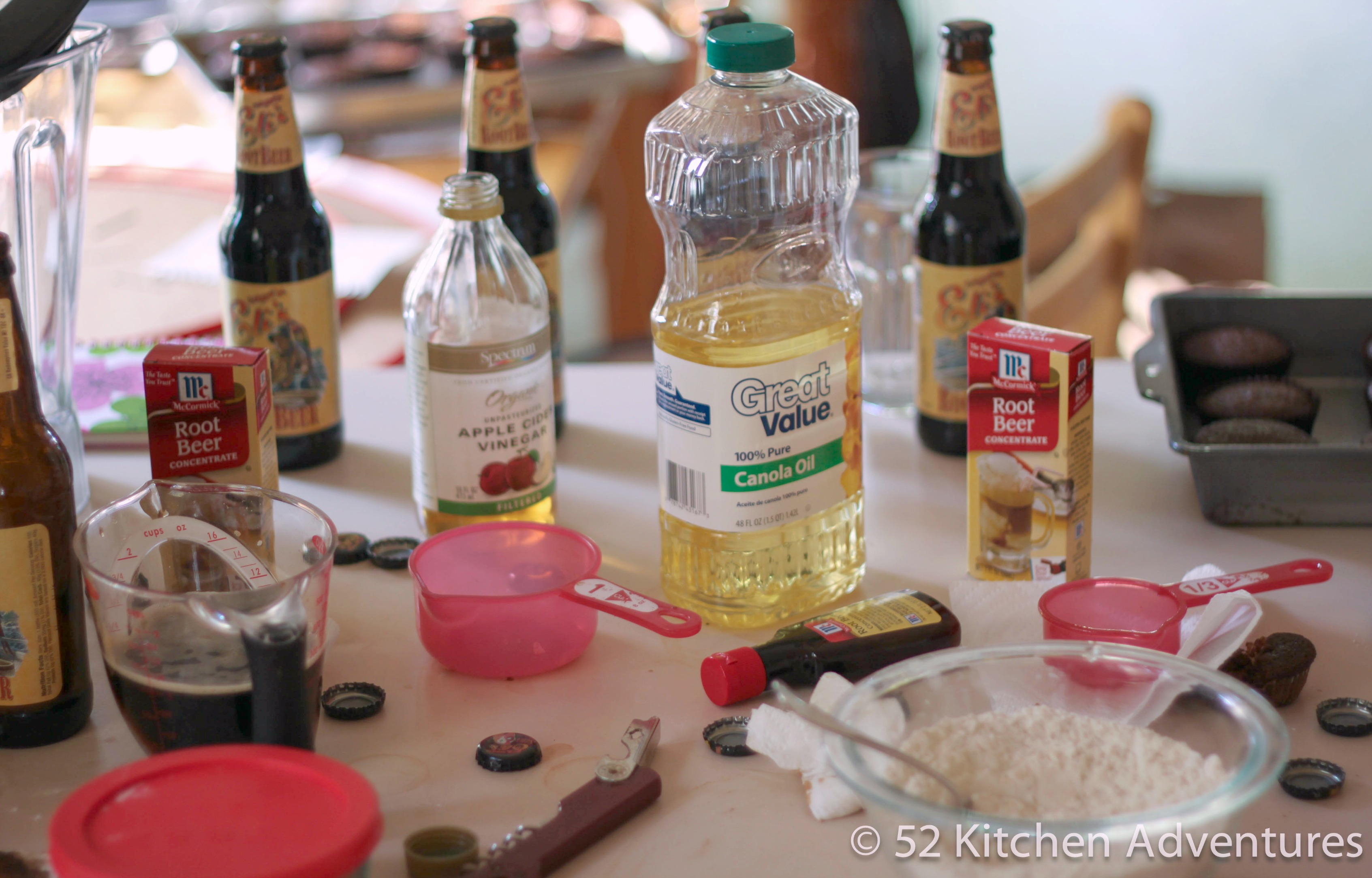 Messy baking counter