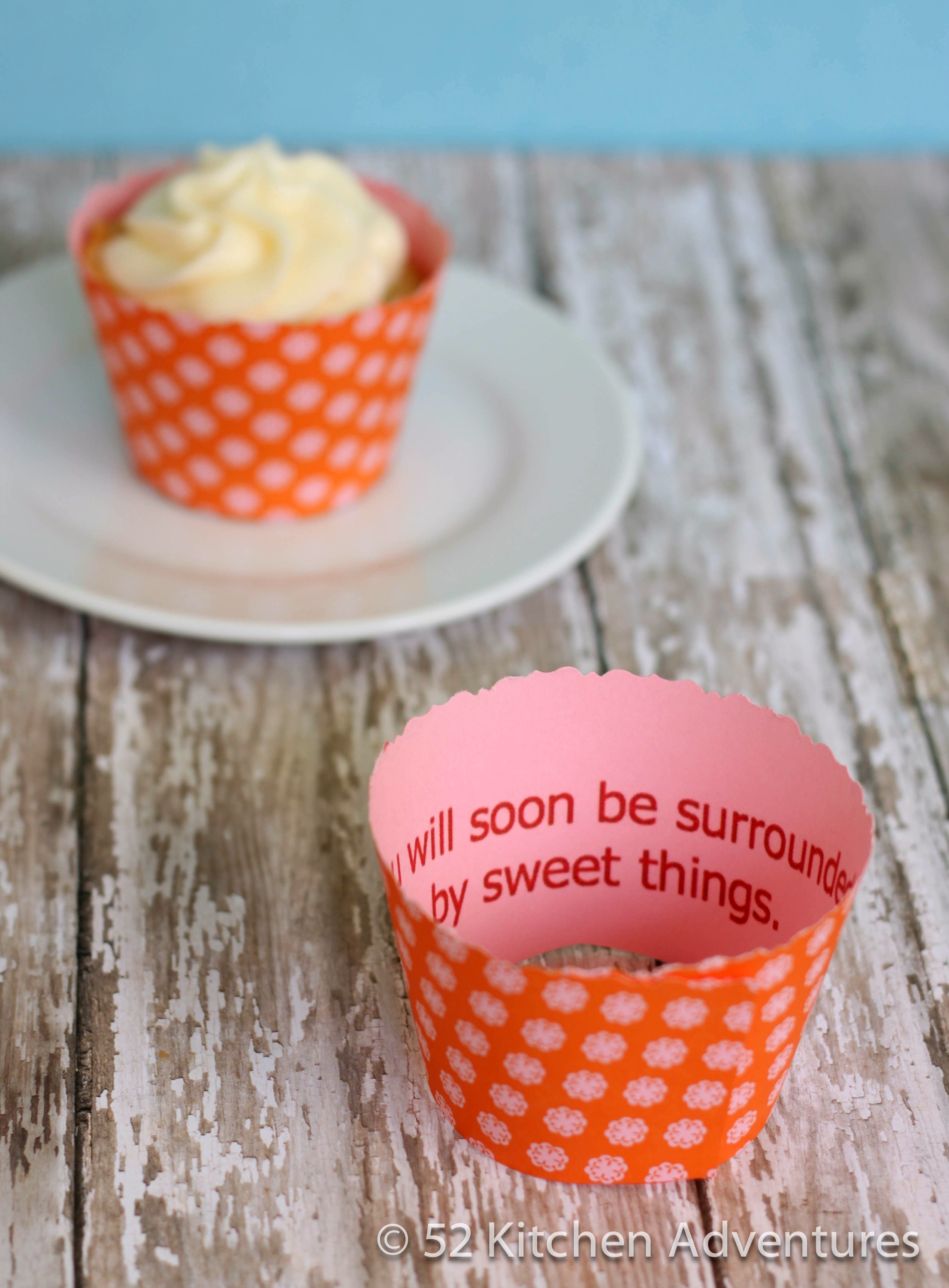 Fortune Cupcake Wrapper – peek inside