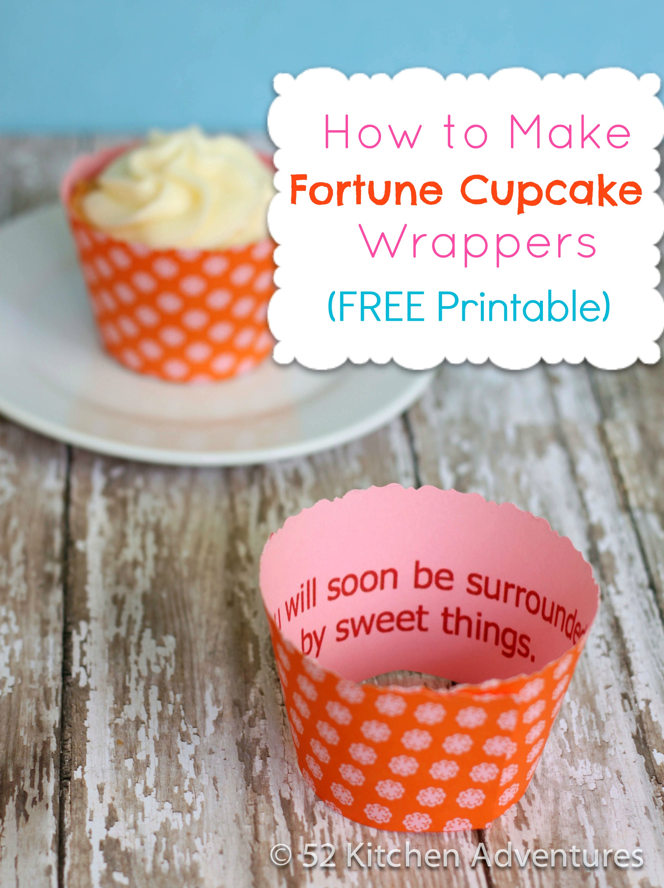 How to Make Fortune Cupcakes (Free Printable!)