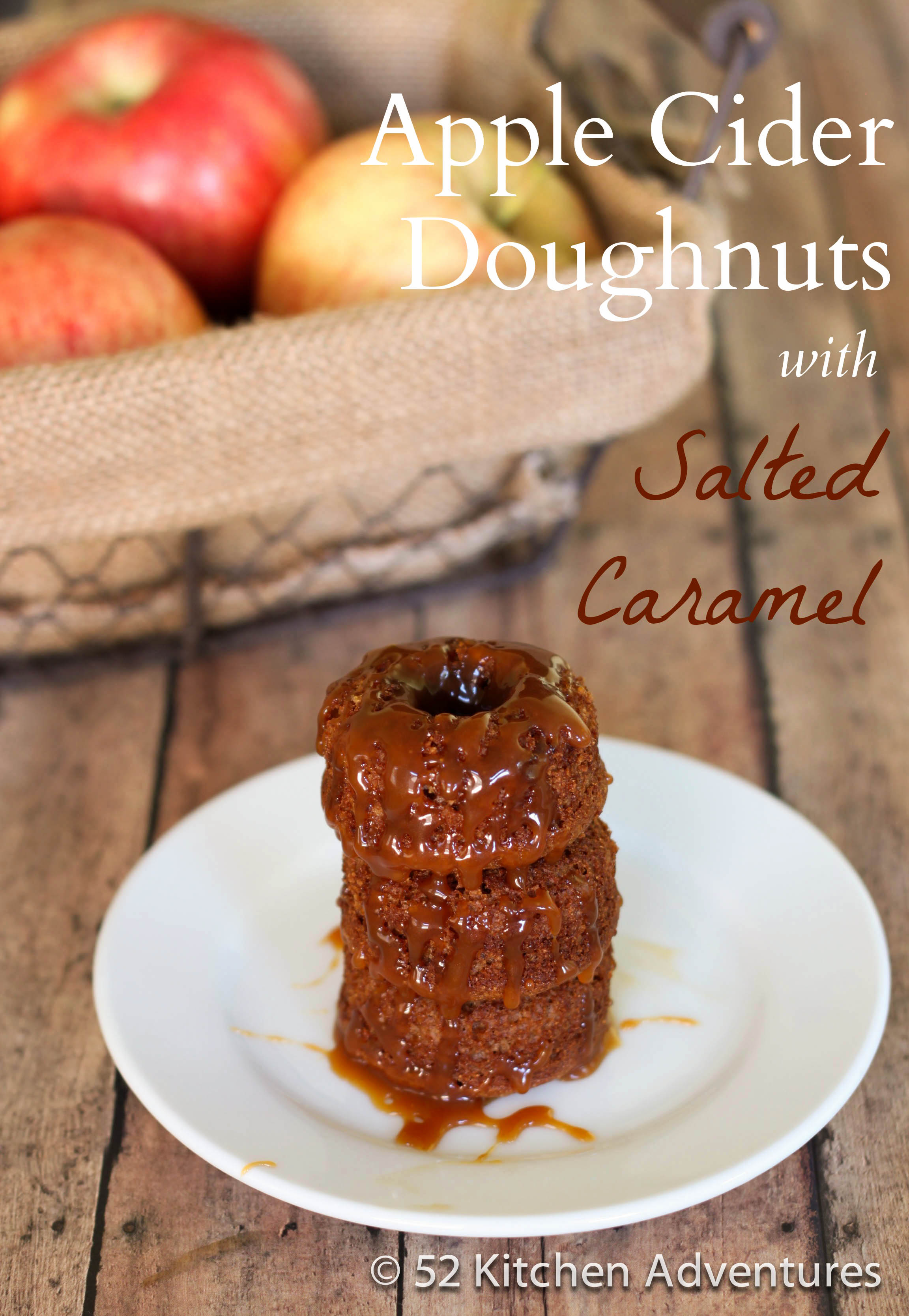 Apple Cider Doughnuts with Salted Caramel