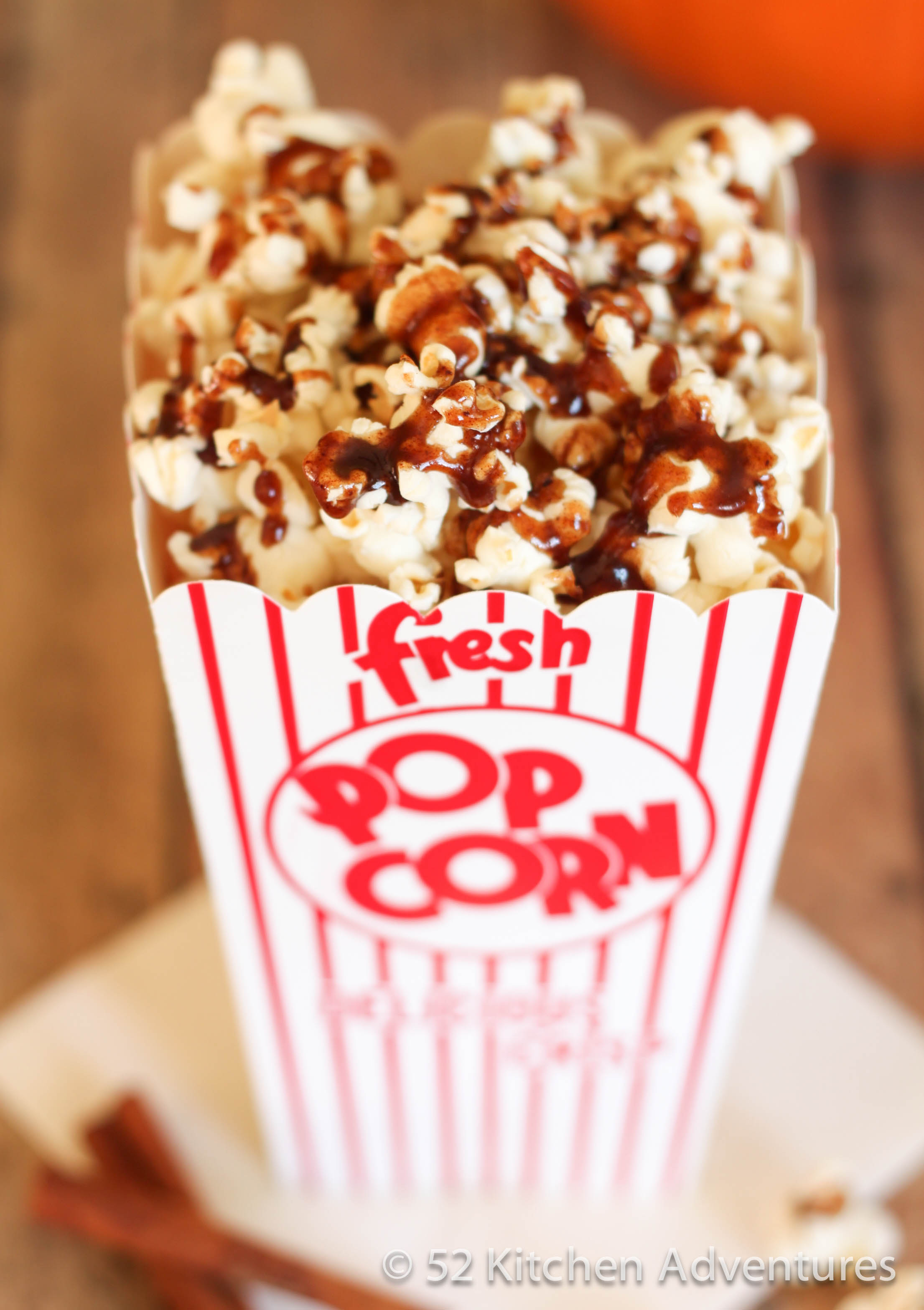 Fall Spiced Popcorn close up