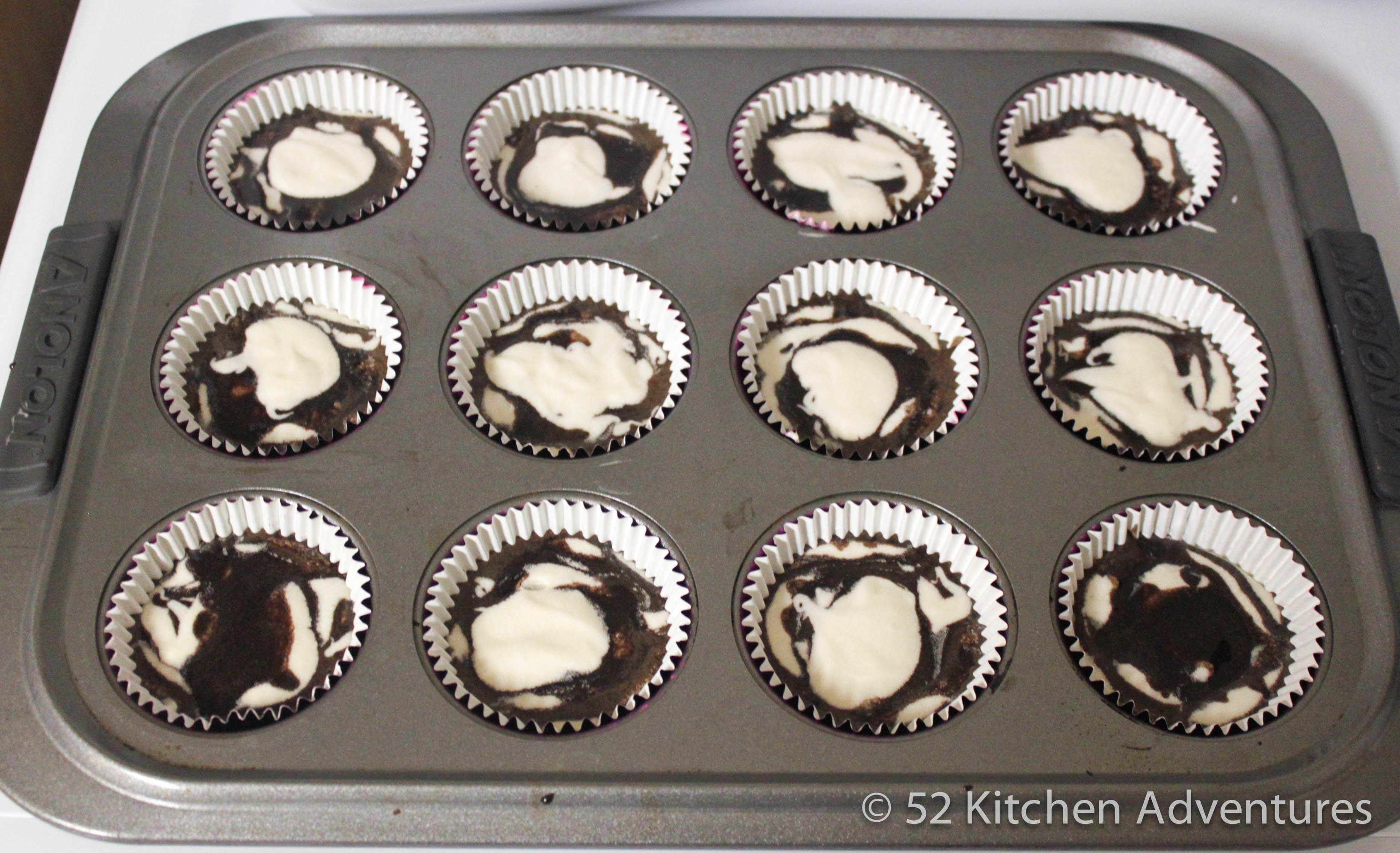 Zebra cupcake batter