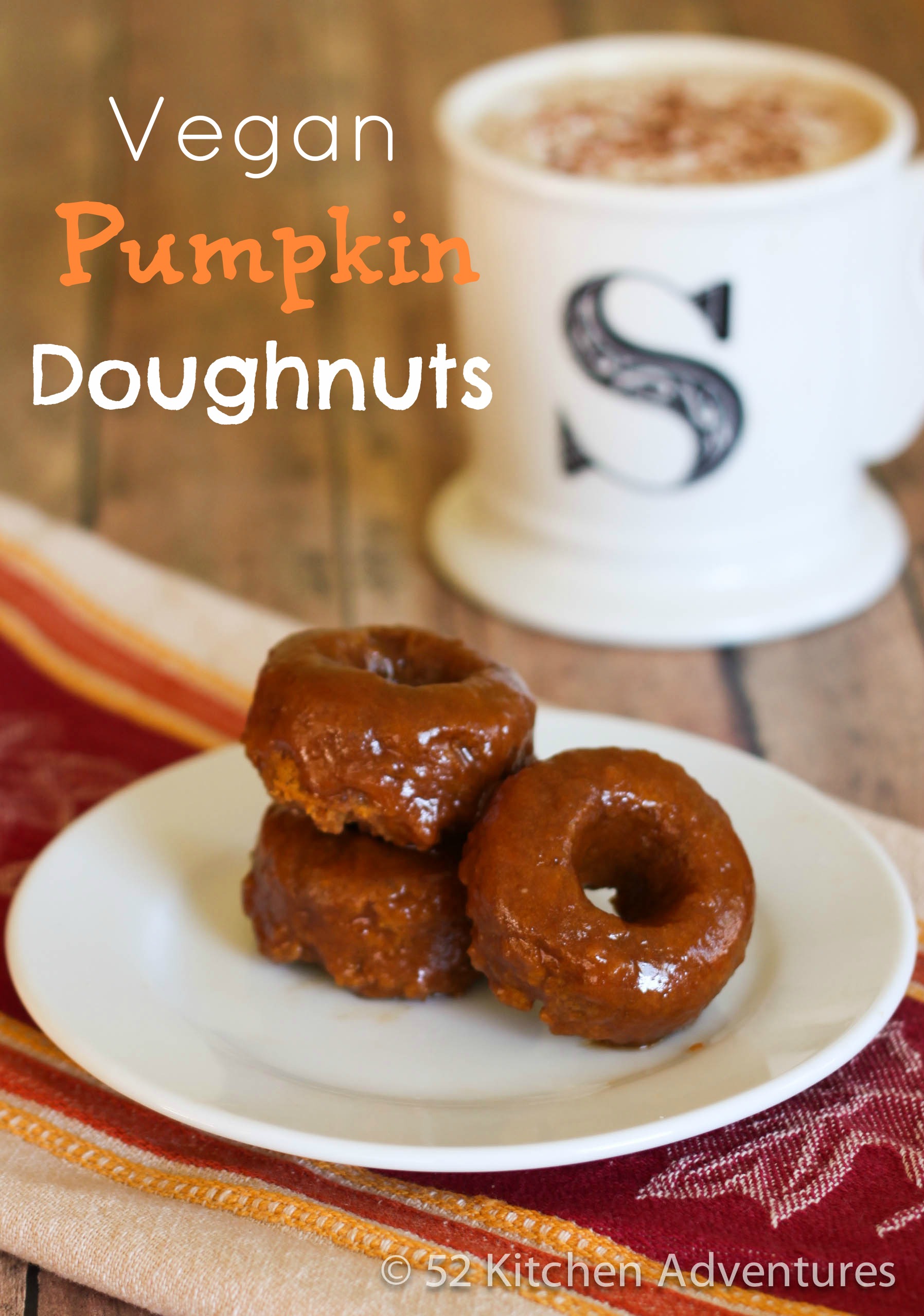 Vegan pumpkin doughnuts