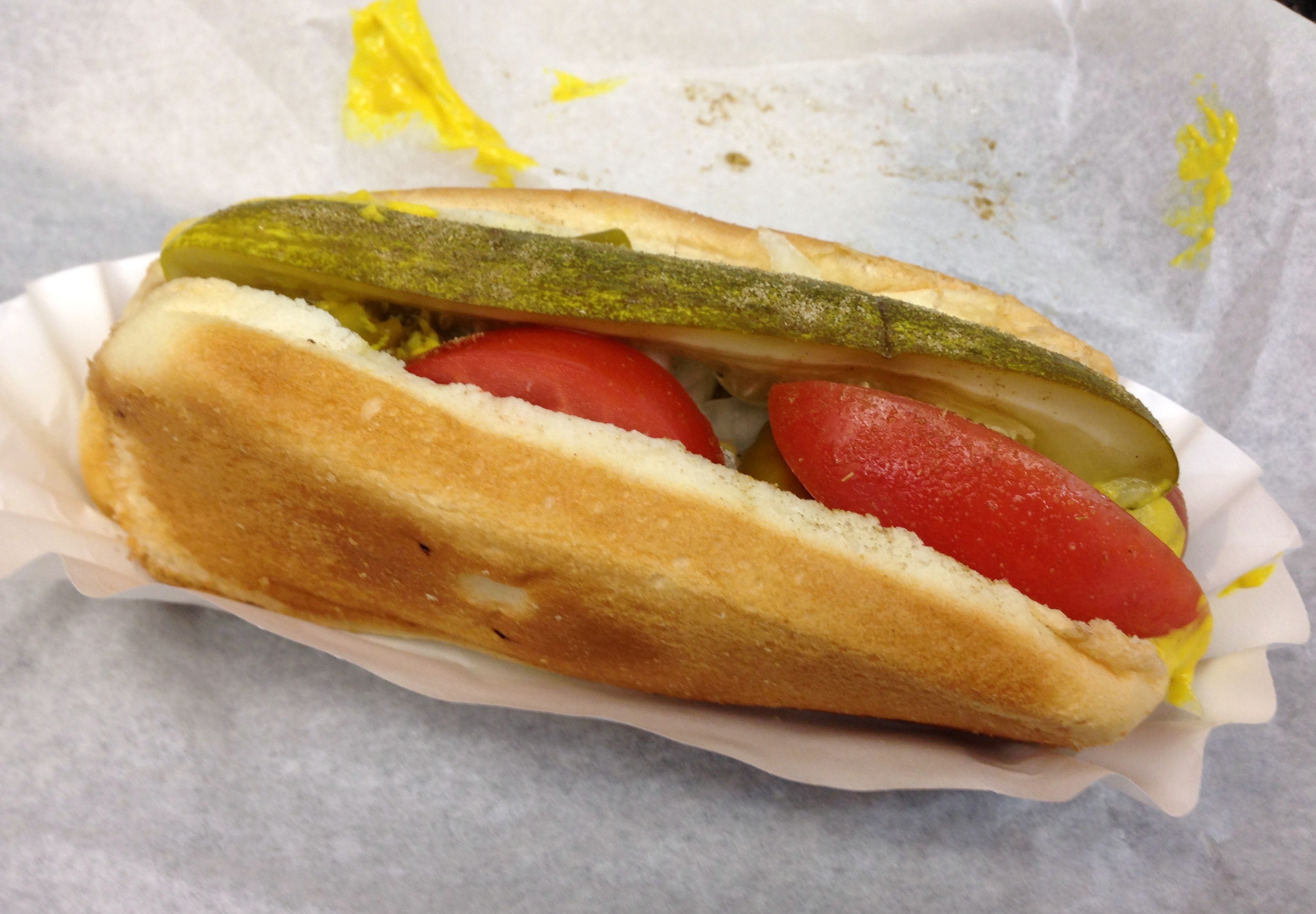 Chicago style hot dog