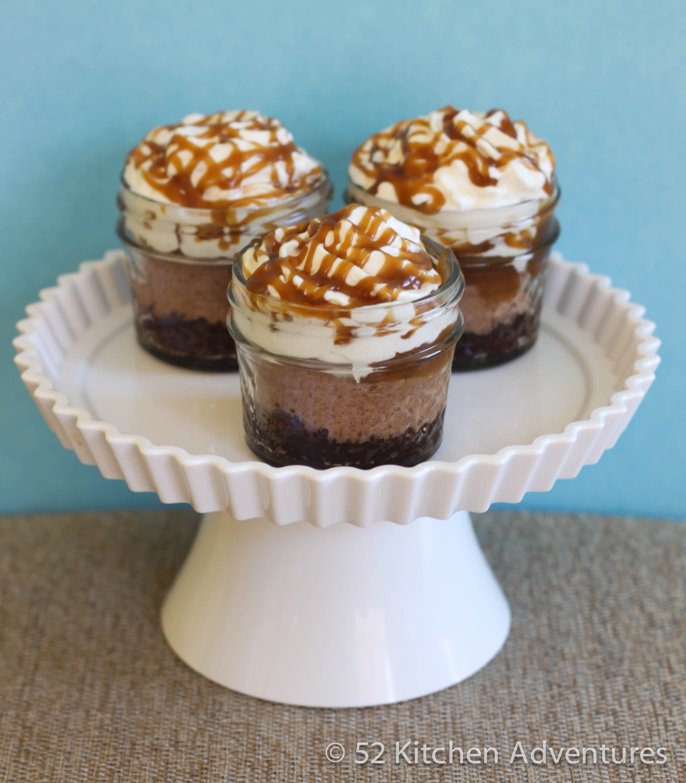 Mini Salted Caramel Mocha Cheesecakes