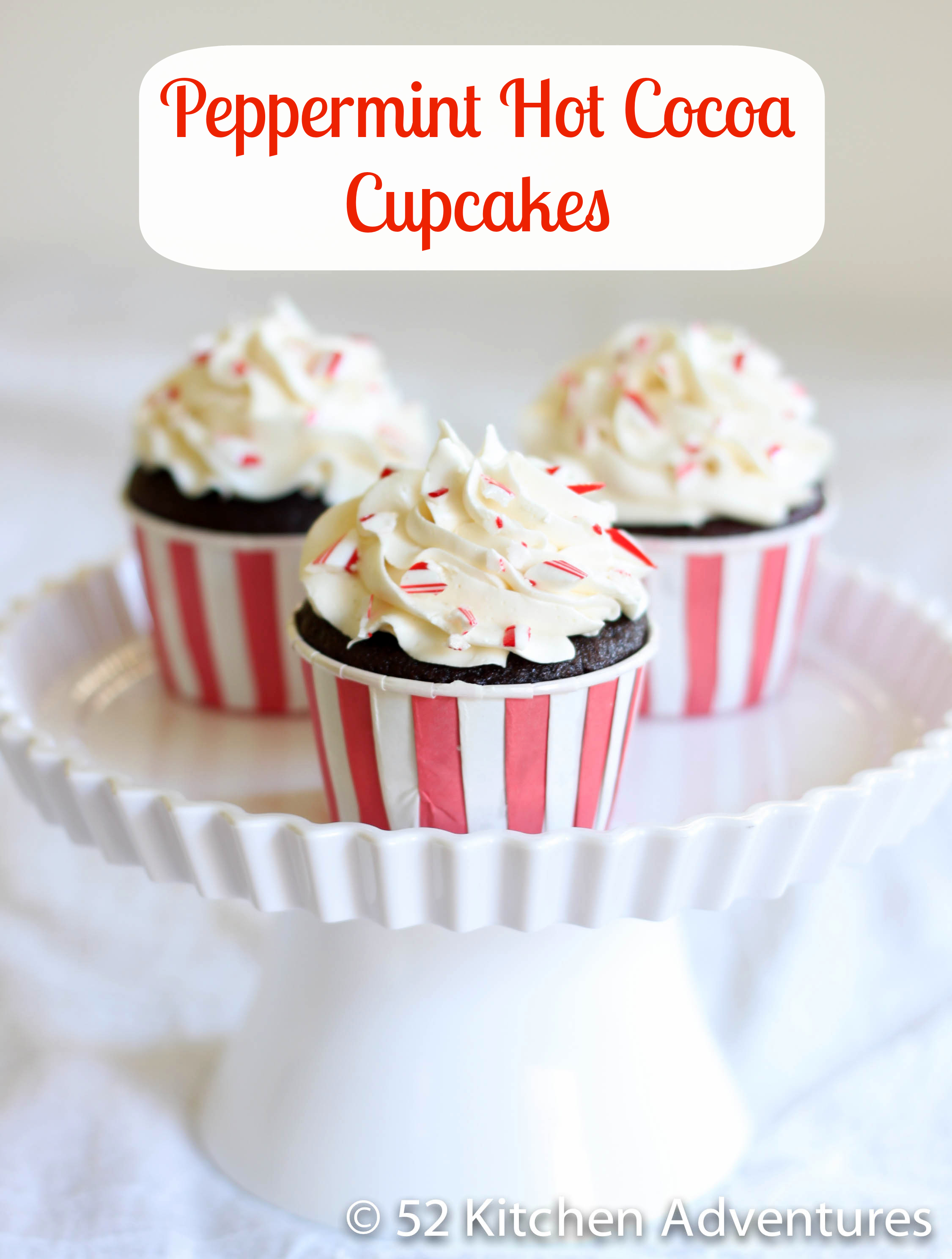 Peppermint Hot Chocolate Cupcakes