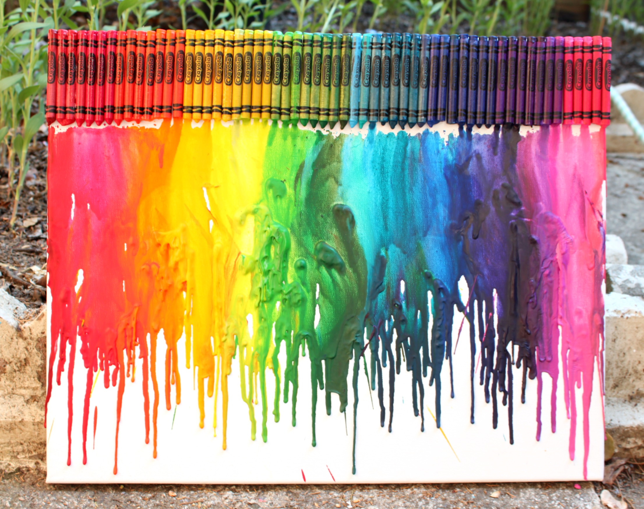 Wax Paper Crayon Art