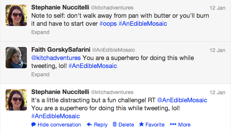 Cook, Tweet, & Eat #AnEdibleMosaic