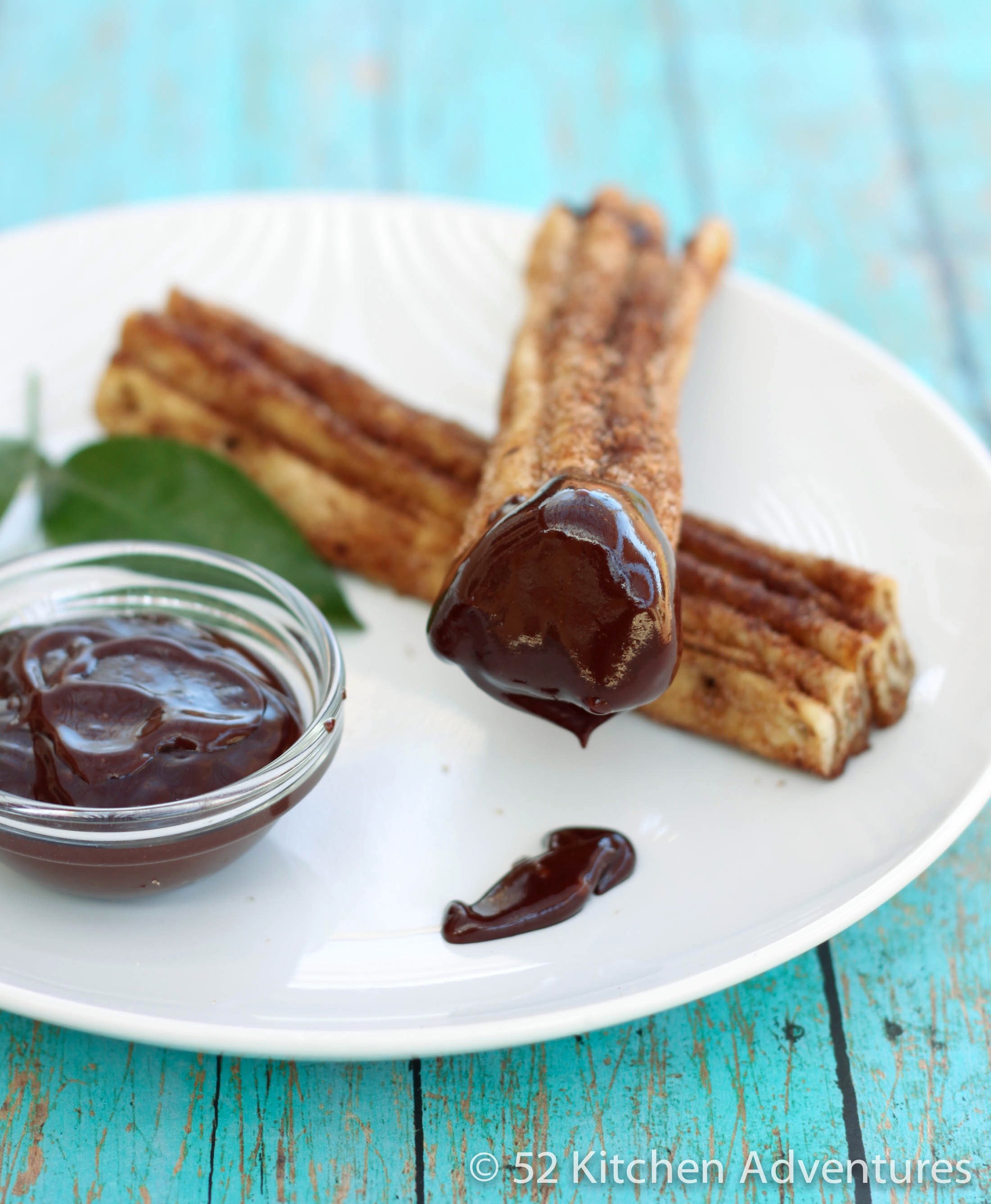 Faux Churros with Mexican Chocolate Sauce