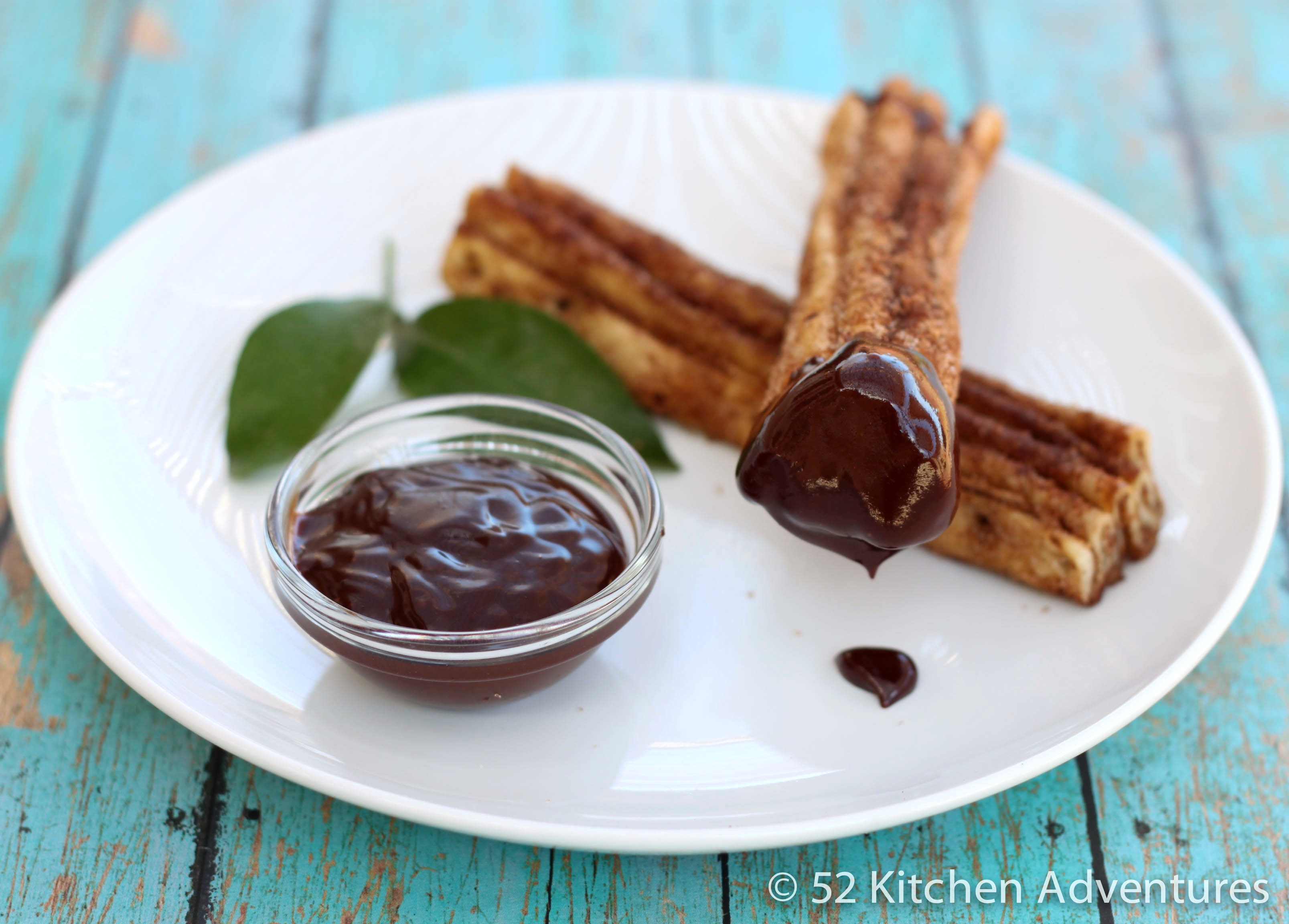 Faux Churros with Mexican Chocolate Sauce
