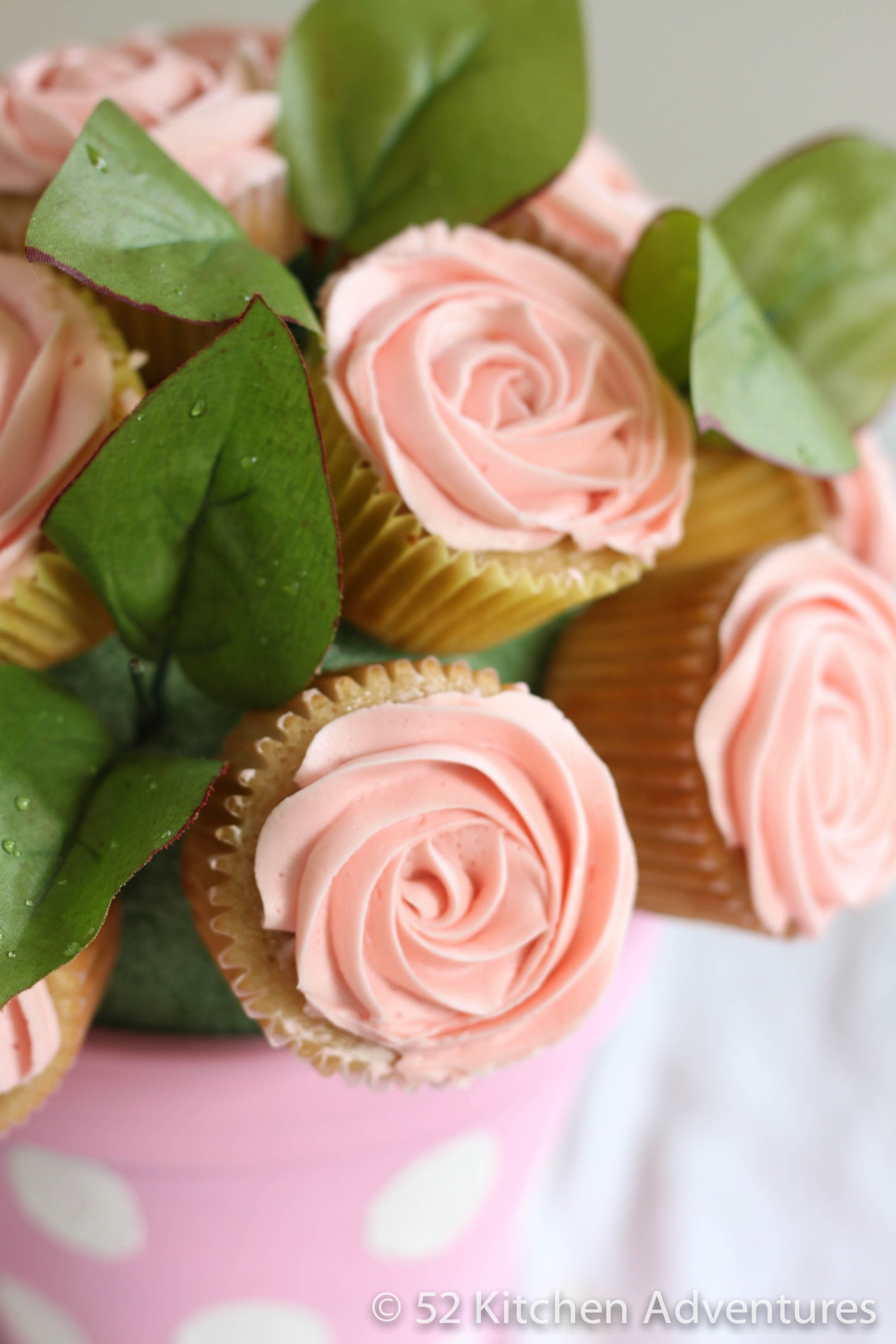 Pink Rose Cupcake Bouquet