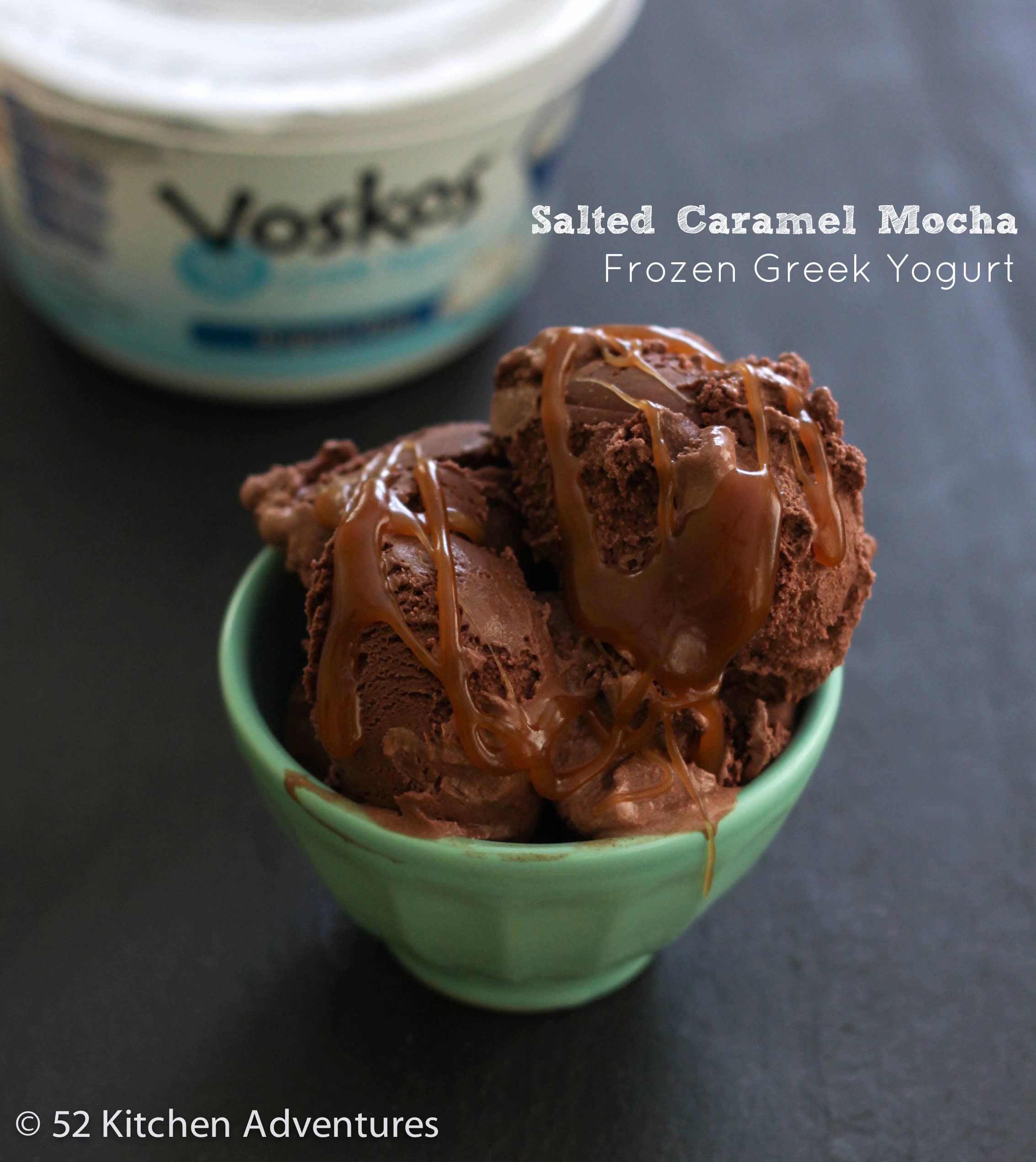 Salted Caramel Mocha Frozen Yogurt