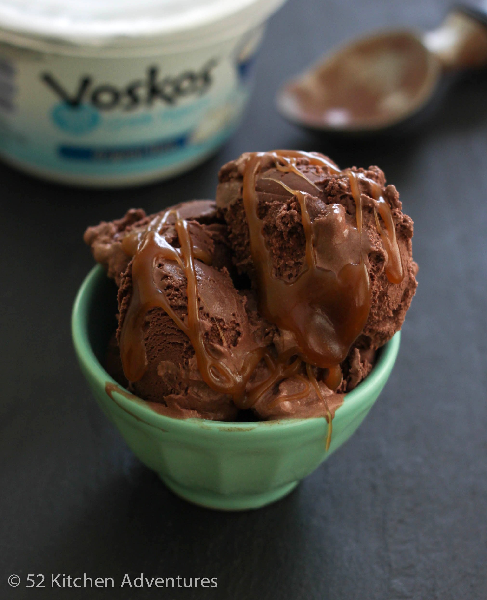 Salted Caramel Mocha Frozen Yogurt