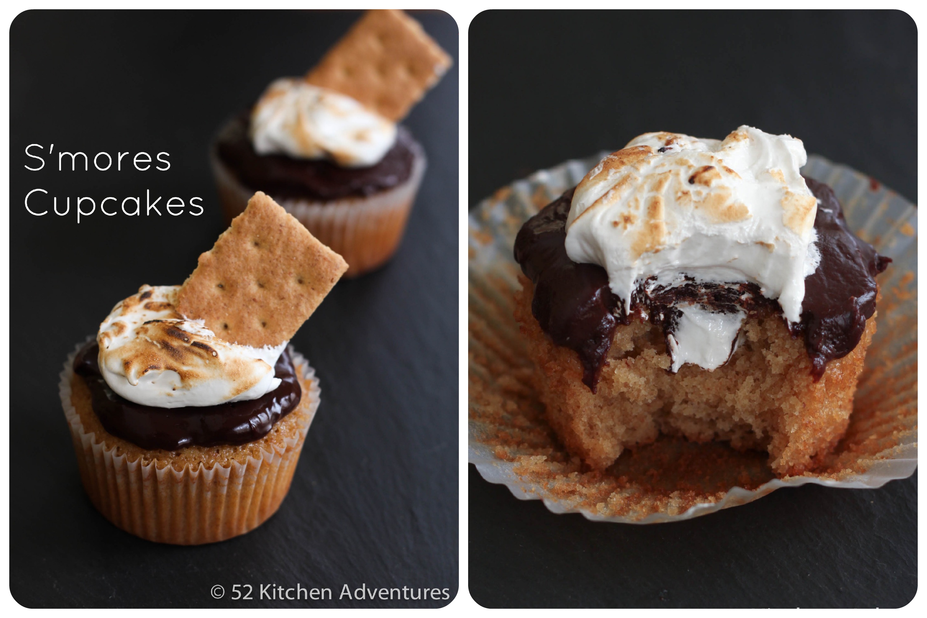 S’mores Cupcakes at 52 Kitchen Adventures