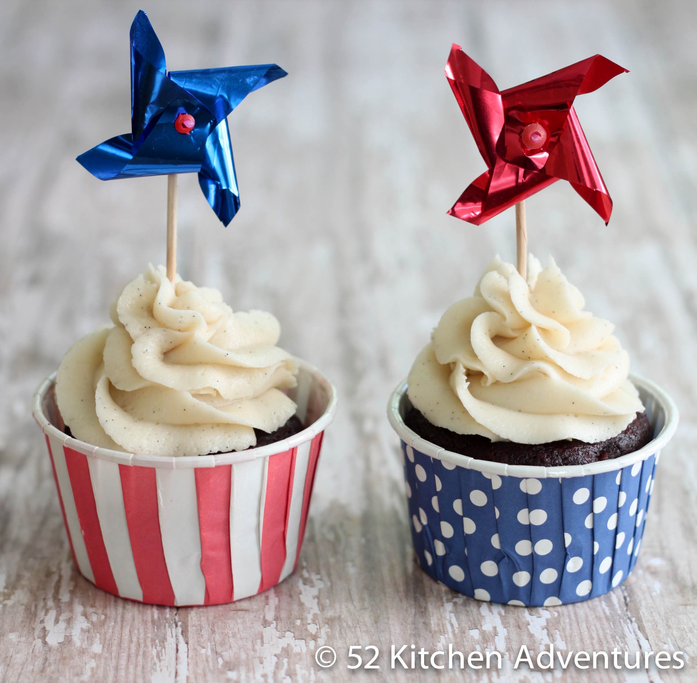 Patriotic Red Velvet Cupcakes