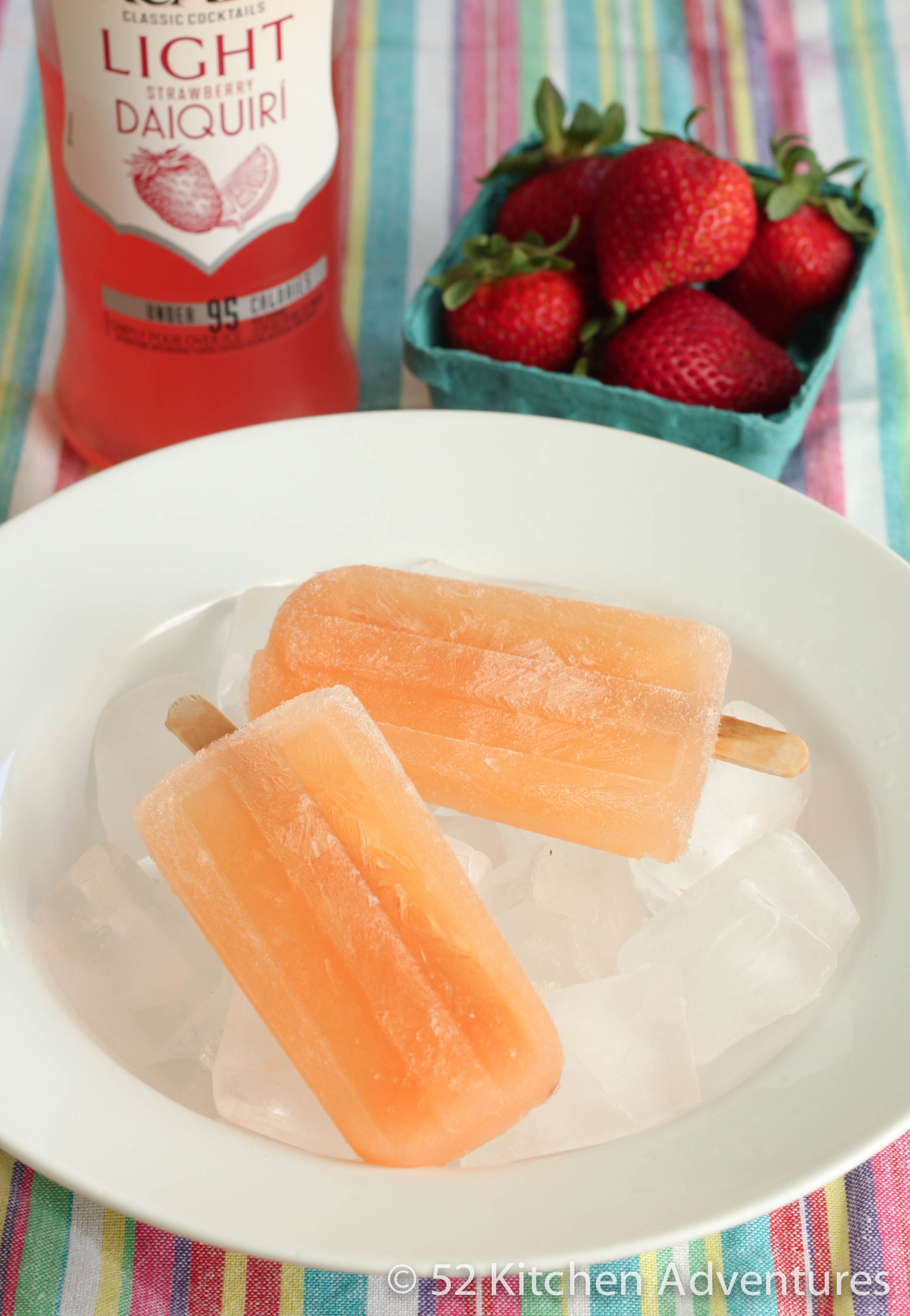 Tropical Strawberry Daiquiri Popsicles